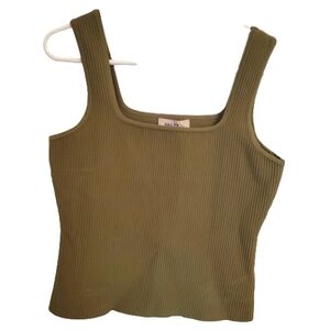 Bailey/44 Olive Rib Cropped Tank
